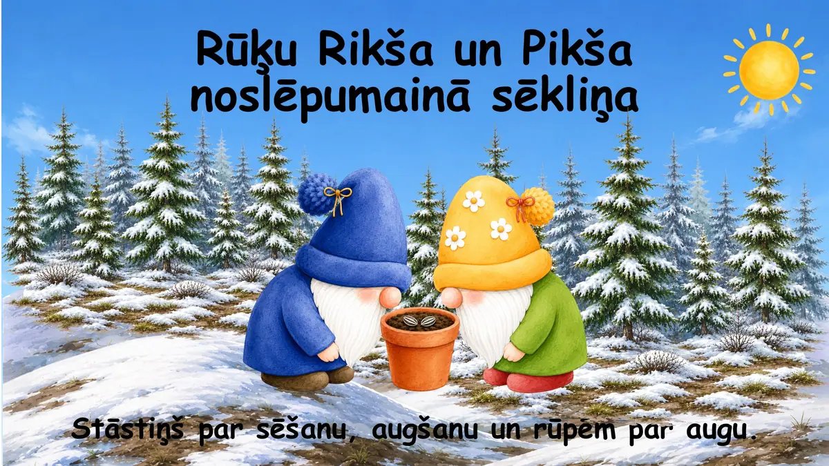 Rūķu Rikša un Pikša noslēpumainā sēkliņa: prezentācijas pirmais slaids